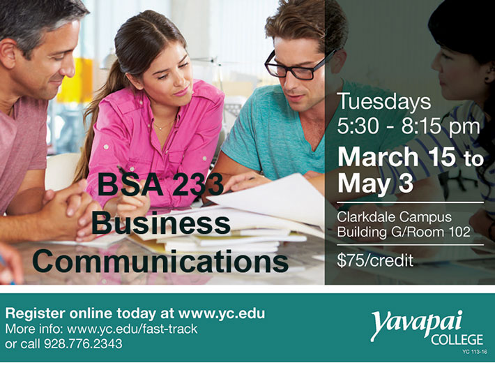 Latest Yavapai College News: BSA 233: Business Communications Course ...