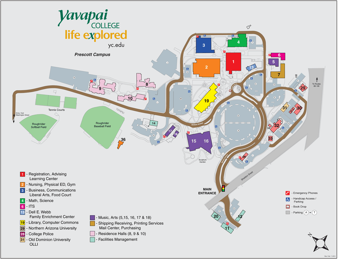 Yavapai College Campus Map Campus Map: Yavapai College Campus Map